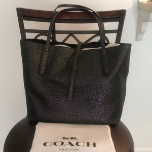 Coach  Hologram Pebble Leather Handbag.